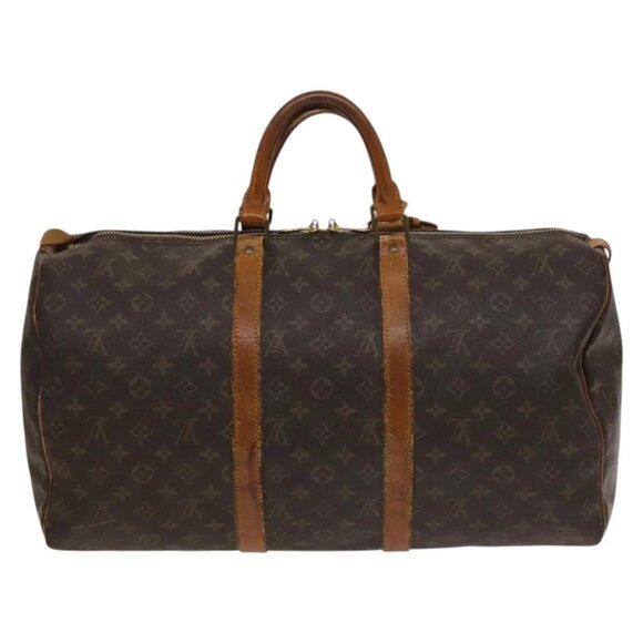 LOUIS VUITTON Monogram Keepall 50 Boston Bag M41426 LV Auth 134394 - Picture 3 of 16